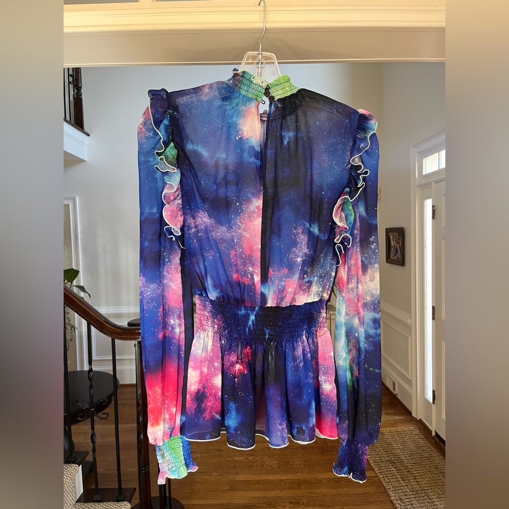 Versace Jeans Collection Multicolor Galaxy Blouse